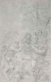 GIUSEPPE DIAMANTINI (attr. to), Moses and the Daughters of Jethro, black chalk